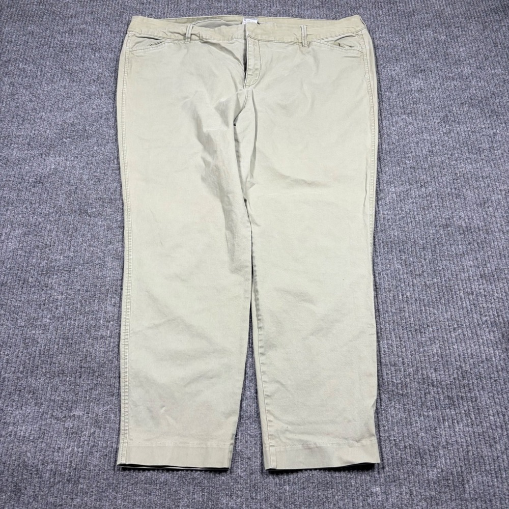 Old Navy Pants Womens 18 Pixie Pants Regular Khaki Green Chino Mid Rise Ankle